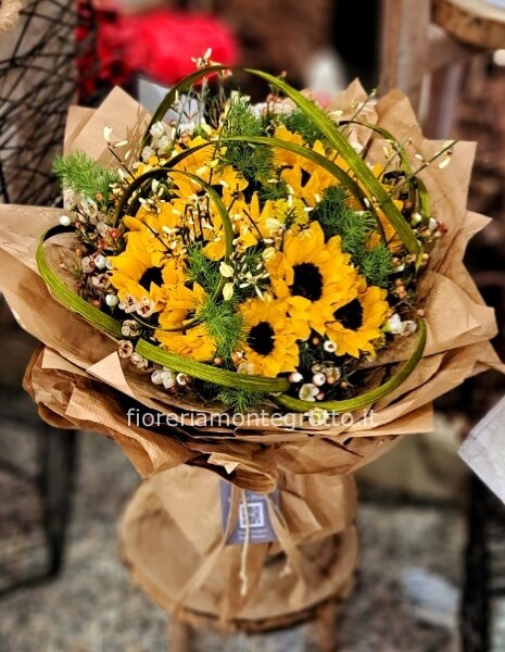 Bouquet di Girasoli confezionato