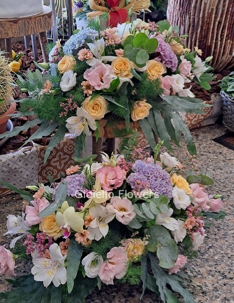 Centrotavola tonalità del rosa