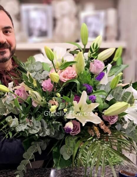 Mazzo di lilium bianchi