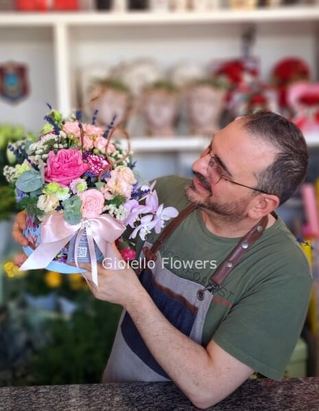 Composizione in box fiori assortiti "DREAM"