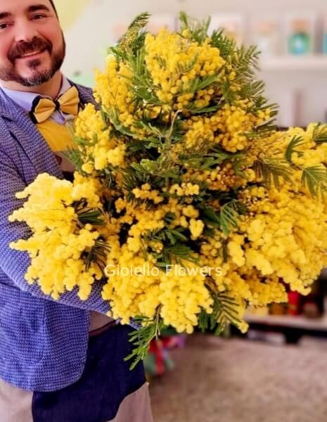 Bouquet di solo mimosa