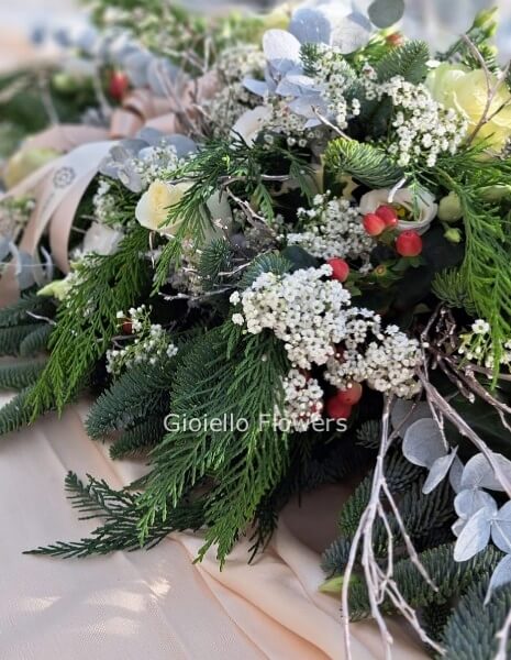 Centrotavola natalizio tendenza argento