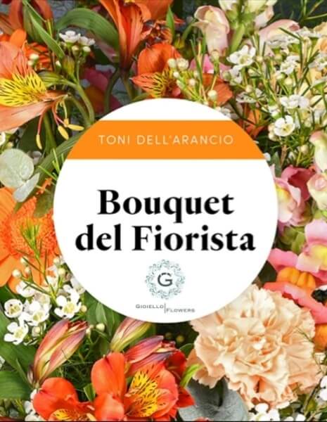 Bouquet del fiorista sui toni dell'arancio
