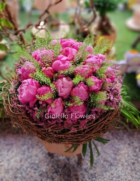 Bouquet di peonie bianche