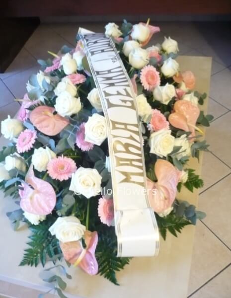 Copribara fiori assortiti tonalità del rosa