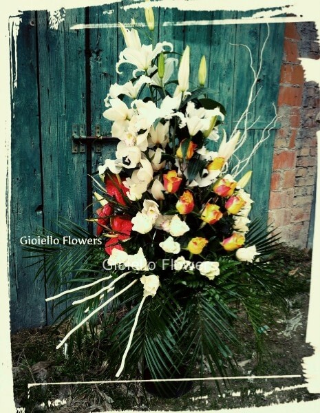 Cesto "ARTE E PASSIONE" con scritta e nastro