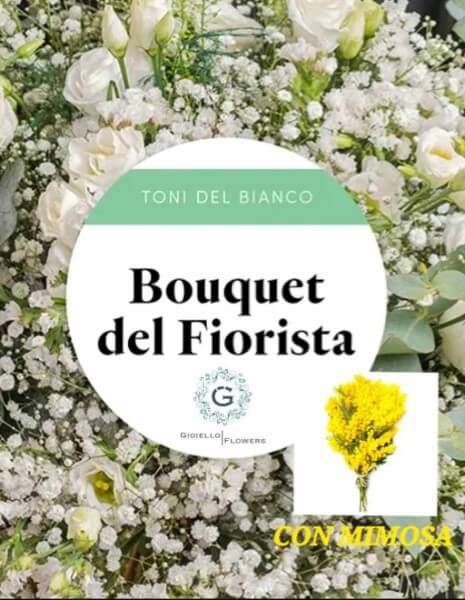 Bouquet del fiorista con mimosa