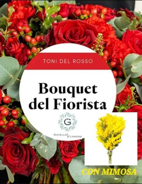 bouquet del fiorista con mimosa