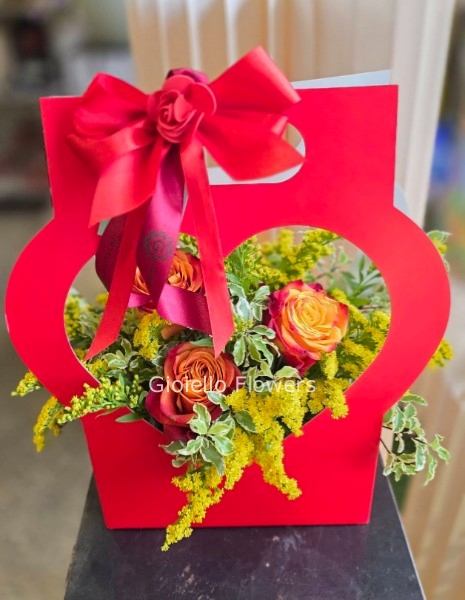 Borsetta cuore arancio