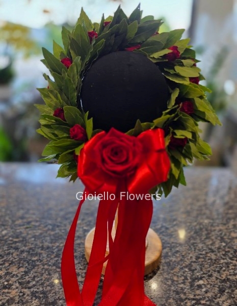 Coroncina da testa con rose stabilizzate